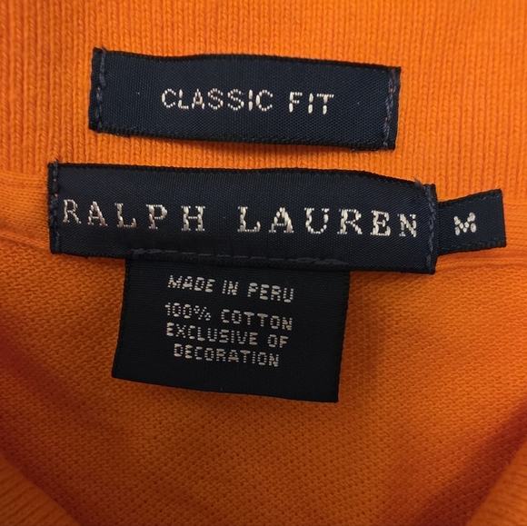 Ralph Lauren Women's Orange Classic Fit Polo ~ Size Medium - Picture 5 of 9